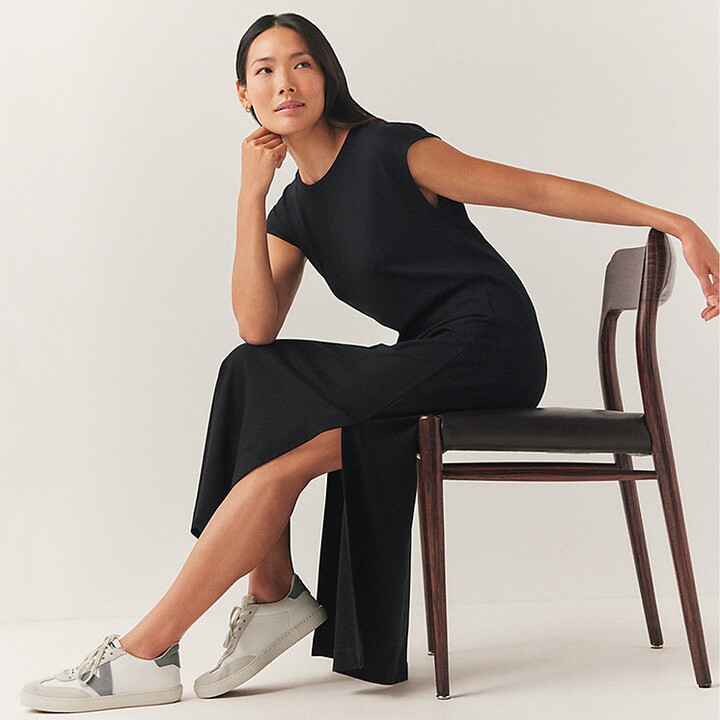 white company jersey dress