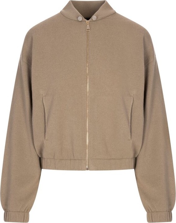 Fabiana Filippi Ball Pin Embellished Zipped Cardigan