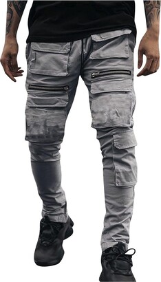 LPPL Men's Tactical Pants Water Resistant Pants Relaxed Fit Tactical Combat  Army Cargo Work Pants with Multi Pocket Gray - ShopStyle Trousers