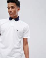 Thumbnail for your product : Tommy Hilfiger Contrast Collar Tipped Pique Logo Polo Regular Fit In White