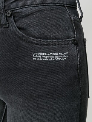Off-White Logo Print Skinny Jeans