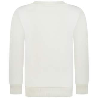 Moschino MoschinoGirls Ivory Hearts Print Sweater