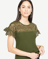 Thumbnail for your product : Ann Taylor Floral Lace Yoke Sweater
