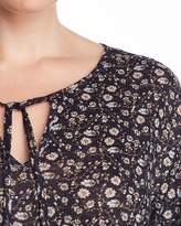 Thumbnail for your product : Vince Camuto Plus Floral Ruffle-Sleeve Top