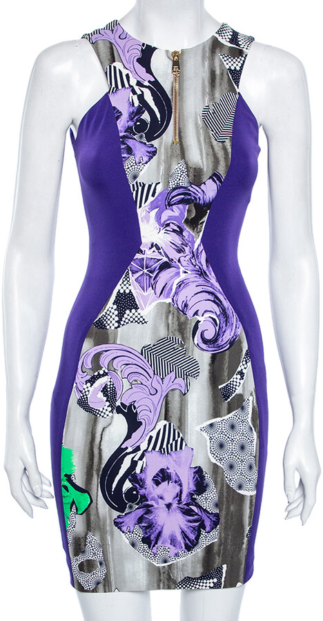 Versace Print Women's Purple Dresses | ShopStyle