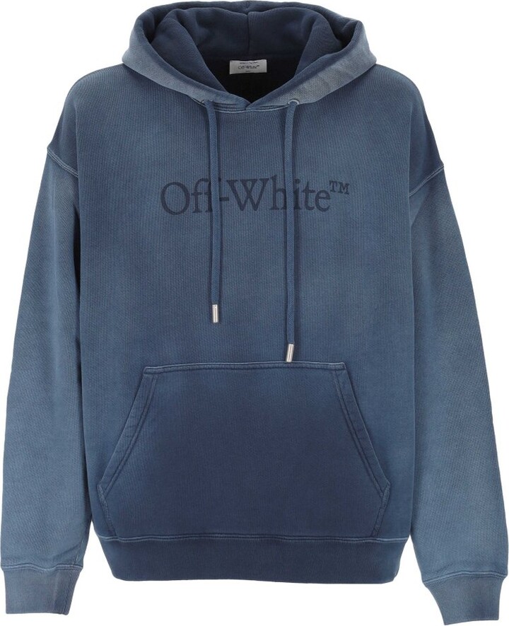 Off-White Logo Printed Drawstring Hoodie