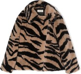 Thumbnail for your product : Zadig & Voltaire Kids Animal-Print Faux-Fur Coat