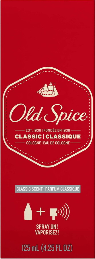 Old Spice Classic Scent Cologne For Men, 4.25 fl oz