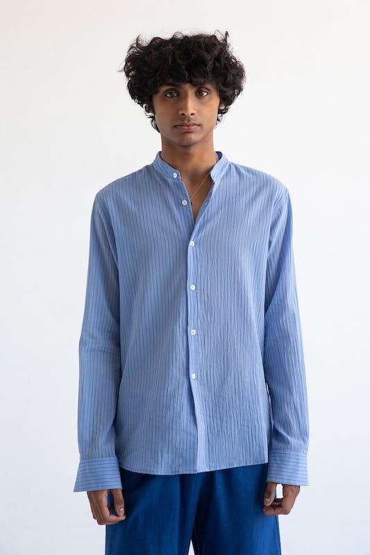 Light Blue Striped Shirt | Shop The Largest Collection | ShopStyle