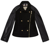 Thumbnail for your product : Burberry Wool and leather jacket 4-14 years