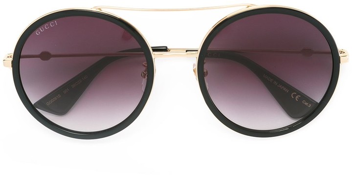 Gucci Eyewear Round Frame Metal Sunglasses - ShopStyle