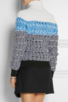 Thumbnail for your product : Alexander Wang Cutout textured-knit turtleneck sweater