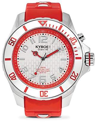KYBOE! Power Stainless Steel Quartz Watch with Silicone Strap