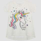 Thumbnail for your product : L.O.L. Vintage Toddler Girls' Unicorn Magic Short Sleeve T-Shirt - Frosted