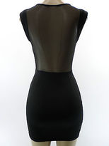 Thumbnail for your product : Forever 21 Sexy Black Mini Bodycon Sleeveless Dress Mesh Bust Back Cut Out S L