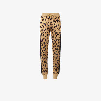 Bella Freud Leopard pattern track pants