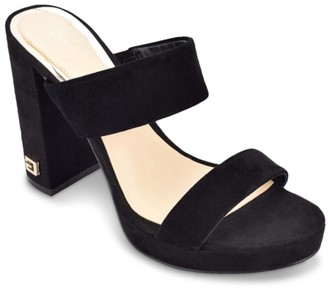 guess black suede heels