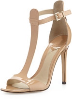 Thumbnail for your product : Brian Atwood Leigha Patent T-Strap Sandal, Natural