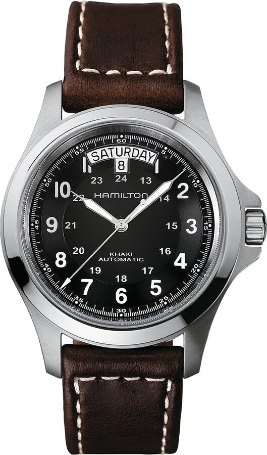 Hamilton Khaki Field Automatic Leather Strap Watch, 40mm
