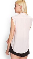 Thumbnail for your product : Forever 21 Crossed Front Sleeveless Blouse