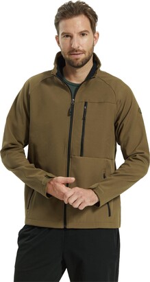 ALPHA CAMP Men's Waterproof Jacket with Hood Fleece Lined Outdoor Windproof  Lightweight Softshell Rain Coat Jacket (X-Large - ShopStyle