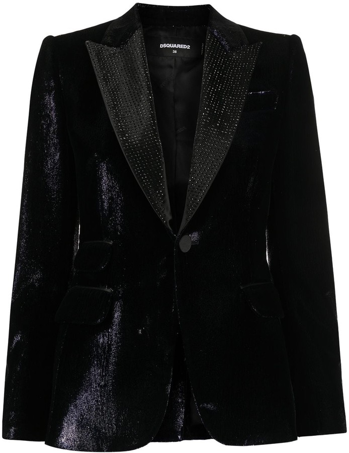 DSQUARED2 High-Shine Tuxedo Jacket - ShopStyle