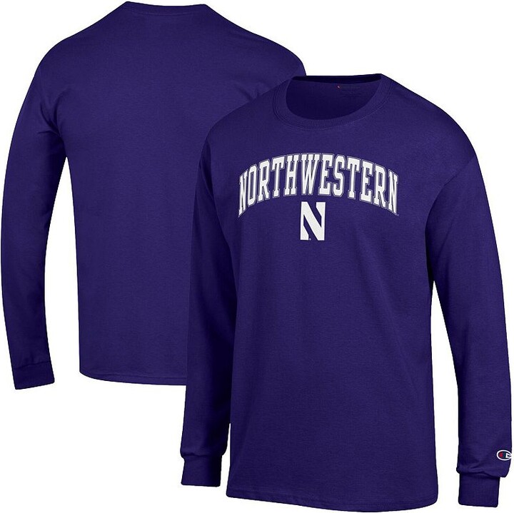 Men's Champion Purple Northwestern Wildcats Arch Over Logo Long Sleeve T-Shirt