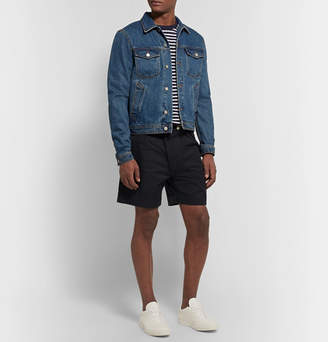 Holiday Boileau Pleated Cotton-Twill Shorts