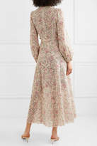 Thumbnail for your product : Zimmermann Honour Belted Floral-print Broderie Anglaise Cotton Midi Dress - Cream