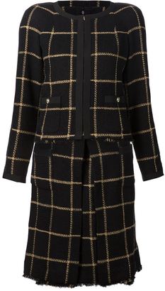Chanel VINTAGE plaid tweed dress and jacket