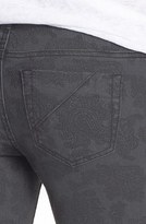 Thumbnail for your product : Fire Paisley Print Skinny Jeans (Charcoal) (Juniors)