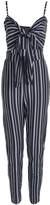 Thumbnail for your product : boohoo Tia Striped Tie Front Skinny Leg Jumpsuit