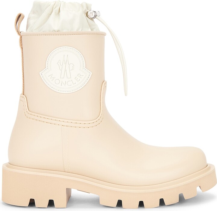 Moncler Kickstream Rain Boot in Creme