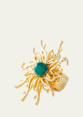 Arte Italica Crystal Napkin Ring Set Green