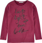 Thumbnail for your product : Liu Jo Long-sleeve T-shirt with a glittery print