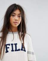 Thumbnail for your product : Fila Petite Ribbed Jumper With Contrast Stripe And Logo Detail