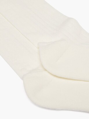 Jil Sander Logo-tab Organic Cotton-blend Socks - White