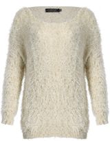 Thumbnail for your product : Pussycat Cream & Gold Knit Soft Eyelash Jumper