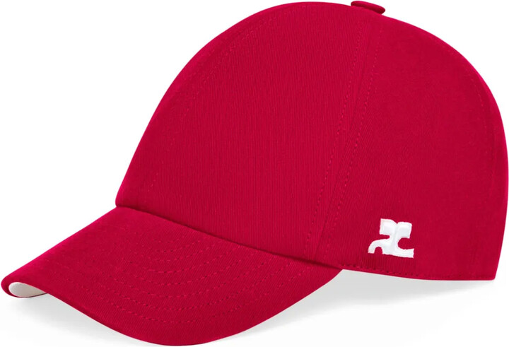 Courreges Signature cotton cap - ShopStyle Hats