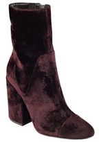 Thumbnail for your product : KENDALL + KYLIE Brooke3 Velvet Block Heel Booties