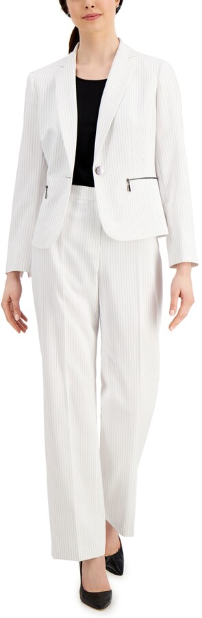 petite white suit
