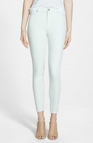 Thumbnail for your product : 7 For All Mankind High Rise Ankle Skinny Jeans (Light Mint)