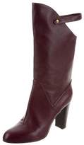 Thumbnail for your product : Sergio Rossi Leather Round-Toe Boots