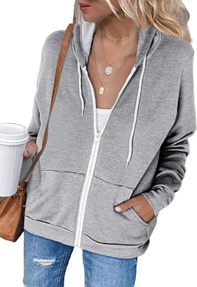 Oversized Sweatshirts Womens Grey Half Zip Sweatshirt Short Sleeve