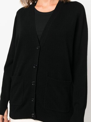 Allude V-neck wool-blend cardigan