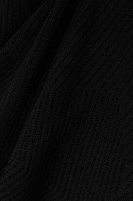 AZ Factory Mybody Bow-detailed Ribbed Stretch-knit Dress - Black