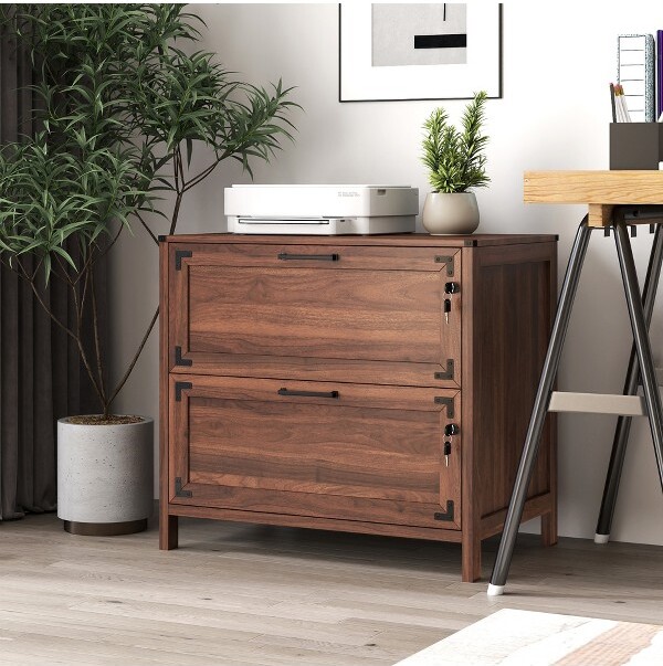 APRILSOUL2DrawerFarmhouseFileCabinetFilingCabinetwithLockforHomeOffice