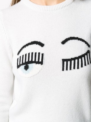 Chiara Ferragni Flirting logo embroidered jumper