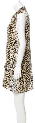 Equipment Silk Leopard Print Dress