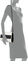 Thumbnail for your product : Furla Lucy Colorblock Leather Pochette, White/Onyx